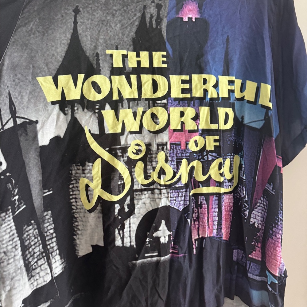 Disney 100 wonderful world of Disney oversize 2X button down